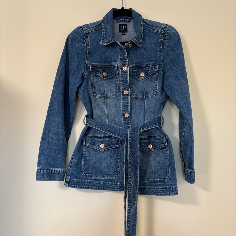 GAP Women's Denim Belted Jacket